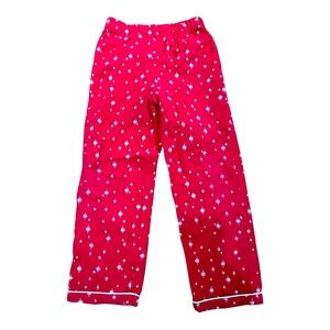 Unisex (sz 8) Petite Plume Starry Night Pajama Pants in red and white